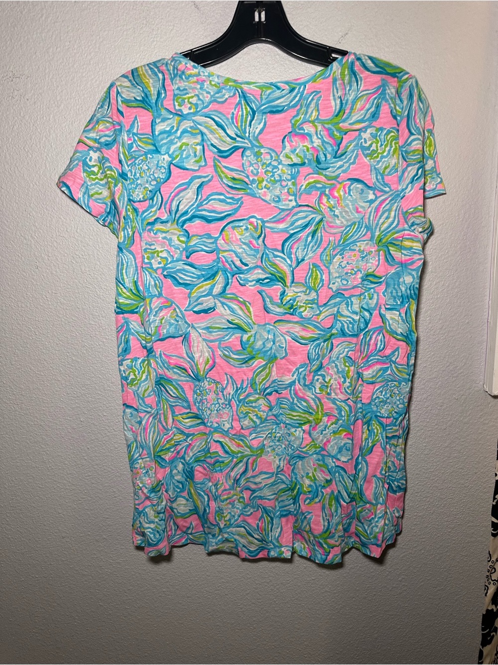 Lilly Pulitzer Pink, Blue & Green Floral Tee - Picture 3 of 5